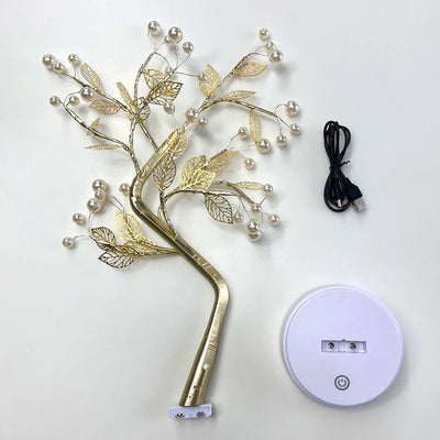 Professional title: "Decorative LED Tabletop Tree Lamp with USB and Battery Power for Home, Bedroom, and Party Decor"