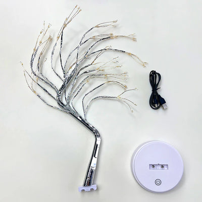 Professional title: "Decorative LED Tabletop Tree Lamp with USB and Battery Power for Home, Bedroom, and Party Decor"